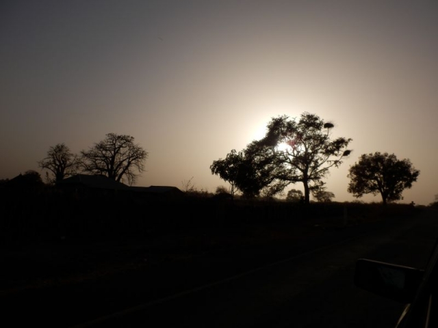 Sonnenuntergang in Gambia