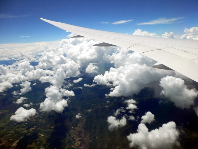 über den Wolken zwischen Bangkok und Chiang Mai